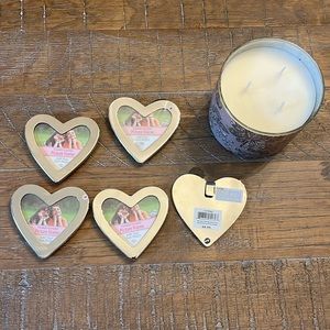 Yankee Candle metal heart shaped picture frame to hang from a candle.